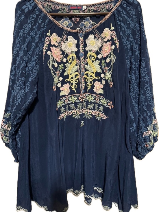Johnny Was Tops - Johnny Was Vista Embroidered Blouse